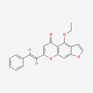 B1676823 4-Ethoxy-7-((E)-styryl)-furo[3,2-g]chromen-5-one CAS No. 194346-61-7