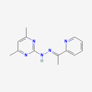 B1676848 4,6-Dimethyl-N-[(E)-1-pyridin-2-ylethylideneamino]pyrimidin-2-amine CAS No. 124285-22-9