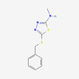 molecular formula C10H11N3S2 B1676852 5-(benzylthio)-N-methyl-1,3,4-thiadiazol-2-amine CAS No. 65373-29-7