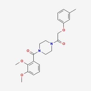 molecular formula C22H26N2O5 B1676856 1-[4-(2,3-Dimethoxybenzoyl)piperazin-1-yl]-2-(3-methylphenoxy)ethanone CAS No. 423748-02-1