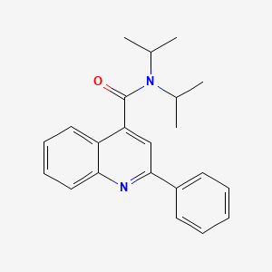 molecular formula C22H24N2O B1676857 2-phenyl-N,N-di(propan-2-yl)quinoline-4-carboxamide CAS No. 541535-31-3