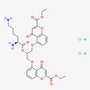 molecular formula C33H38Cl2N2O12 B1676889 Cromoglicate lisetil hydrochloride CAS No. 110816-78-9