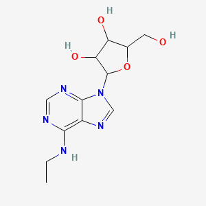 molecular formula C12H17N5O4 B1676893 2-[6-(Ethylamino)purin-9-yl]-5-(hydroxymethyl)oxolane-3,4-diol CAS No. 14357-08-5
