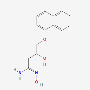 molecular formula C14H16N2O3 B1676913 N,3-Dihydroxy-4-[(naphthalen-1-yl)oxy]butanimidamide CAS No. 54063-51-3