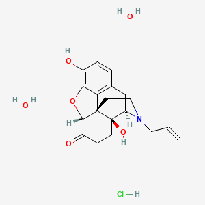 molecular formula C19H26ClNO6 B1676922 盐酸纳洛酮二水合物 CAS No. 51481-60-8