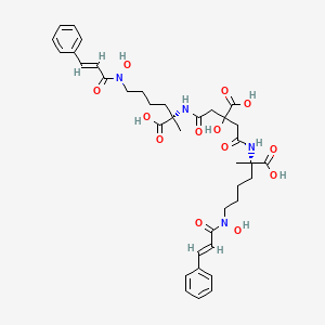 (2S)-2-[[3-carboxy-5-[[(2S)-2-carboxy-6-[hydroxy-[(E)-3-phenylprop-2-enoyl]amino]hexan-2-yl]amino]-3-hydroxy-5-oxopentanoyl]amino]-6-[hydroxy-[(E)-3-phenylprop-2-enoyl]amino]-2-methylhexanoic acid