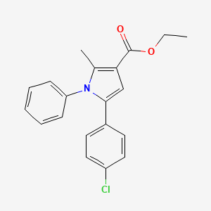 molecular formula C20H18ClNO2 B1676940 Ethyl 5-(4-chlorophenyl)-2-methyl-1-phenylpyrrole-3-carboxylate 