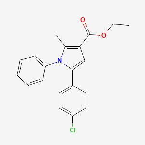 molecular formula C20H18ClNO2 B1676940 Ethyl 5-(4-chlorophenyl)-2-methyl-1-phenylpyrrole-3-carboxylate CAS No. 131721-28-3