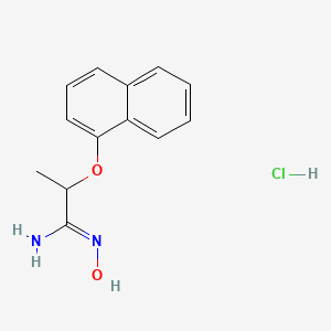 Propanimidamide, N-hydroxy-2-(1-naphthalenyloxy)-, monohydrochloride, (+)-
