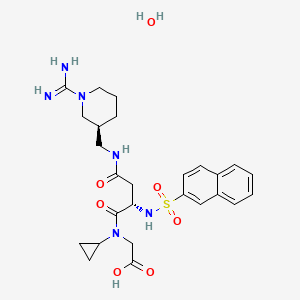 molecular formula C26H36N6O7S B1676955 Napsagatran hydrate CAS No. 159668-20-9