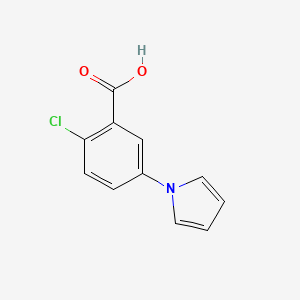 molecular formula C11H8ClNO2 B1676977 2-Chloro-5-pyrrol-1-yl-benzoic acid CAS No. 53242-68-5