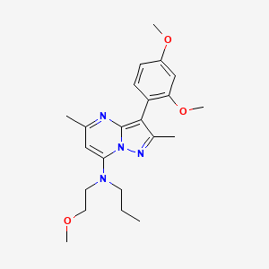 molecular formula C22H30N4O3 B1676986 3-(2,4-dimethoxyphenyl)-N-(2-methoxyethyl)-2,5-dimethyl-N-propylpyrazolo[1,5-a]pyrimidin-7-amine CAS No. 195054-99-0