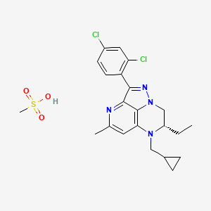 molecular formula C22H26Cl2N4O3S B1676989 NBI-35965 Mesylate CAS No. 603151-83-3