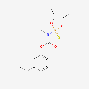 molecular formula C15H24NO2PS B1677010 CARBAMIC ACID, N-(O,O-DIETHYLPHOSPHOROTHIOYL)-N-METHYL-, m-ISOPROPYLPHENYL ESTER CAS No. 28789-74-4