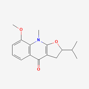 2-Isopropyl-8-methoxy-9-methyl-3,9-dihydrofuro[2,3-b]quinolin-4(2H)-one