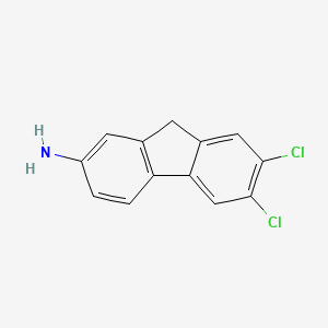 molecular formula C13H9Cl2N B1677014 6,7-dichloro-9H-fluoren-2-amine CAS No. 97027-56-0