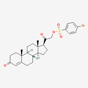 molecular formula C27H33BrO5S B1677017 3,20-二氧代孕-4-烯-21-基 4-溴苯磺酸酯 CAS No. 21170-34-3