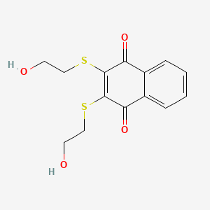 molecular formula C14H14O4S2 B1677019 2,3-Bis(2-hydroxyethylthio)-1,4-naphthalenedione CAS No. 93718-83-3