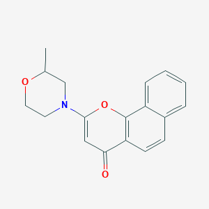 molecular formula C18H17NO3 B1677025 2-(2-Methyl-morpholin-4-yl)-benzo[h]chromen-4-one CAS No. 503468-03-9