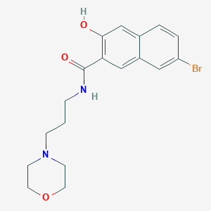 molecular formula C18H21BrN2O3 B167703 7-Bromo-3-hydroxy-N-[3-(morpholin-4-YL)propyl]naphthalene-2-carboxamide CAS No. 10155-48-3