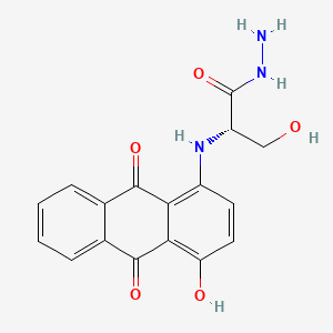 molecular formula C17H15N3O5 B1677033 N-(9,10-Dihydro-4-hydroxy-9,10-dioxo-1-anthracenyl)-L-serine hydrazide CAS No. 156074-08-7
