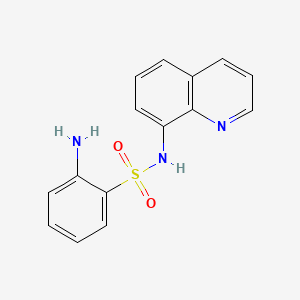 molecular formula C15H13N3O2S B1677036 2-Amino-N-quinolin-8-yl-benzenesulfonamide CAS No. 16082-64-7