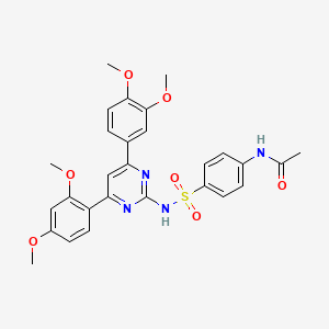 molecular formula C28H28N4O7S B1677037 NusB-NusE interaction inhibitor-1 CAS No. 125966-81-6