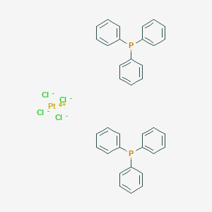 molecular formula C36H32Cl2P2Pt+2 B167704 Platinum(4+);triphenylphosphane;tetrachloride CAS No. 10199-34-5