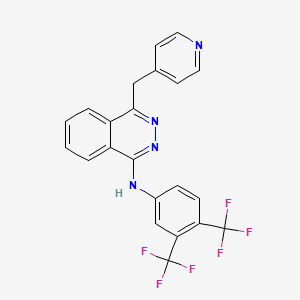 molecular formula C22H14F6N4 B1677045 NVP-AAD777 