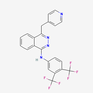molecular formula C22H14F6N4 B1677045 N-[3,4-bis(trifluoromethyl)phenyl]-4-(pyridin-4-ylmethyl)phthalazin-1-amine CAS No. 300842-59-5