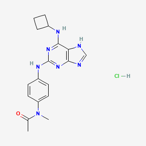 molecular formula C18H22ClN7O B1677050 Nvp-qab205 CAS No. 325165-07-9