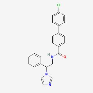 molecular formula C24H20ClN3O B1677053 N-(2-(1H-Imidazol-1-yl)-2-phenylethyl)-4'-chloro-[1,1'-biphenyl]-4-carboxamide CAS No. 174262-13-6