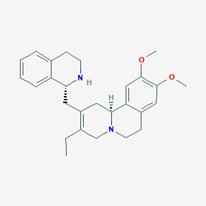 molecular formula C27H34N2O2 B1677062 (11bS)-3-ethyl-9,10-dimethoxy-2-[[(1R)-1,2,3,4-tetrahydroisoquinolin-1-yl]methyl]-4,6,7,11b-tetrahydro-1H-benzo[a]quinolizine CAS No. 75041-32-6