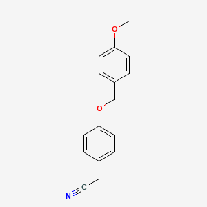 molecular formula C16H15NO2 B1677067 2-(4-((4-Methoxybenzyl)oxy)phenyl)acetonitrile CAS No. 175135-47-4