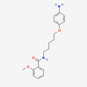 B1677072 o-ANISAMIDE, N-(5-(p-AMINOPHENOXY)PENTYL)- CAS No. 109806-61-3