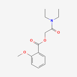 molecular formula C14H19NO4 B1677074 Benzoic acid, 2-methoxy-, 2-(diethylamino)-2-oxoethyl ester CAS No. 6804-98-4