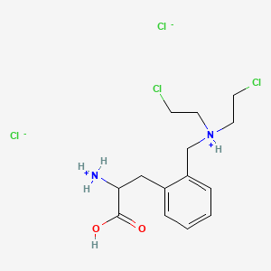molecular formula C14H22Cl4N2O2 B1677085 3-(o-((Bis(2-chloroethyl)amino)methyl)phenyl)alanine dihydrochloride CAS No. 2185-98-0