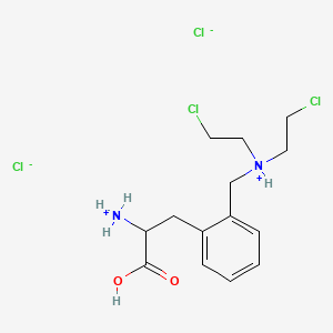 molecular formula C14H21Cl3N2O2 B1677085 3-(o-((Bis(2-chloroethyl)amino)methyl)phenyl)alanine dihydrochloride CAS No. 2185-98-0