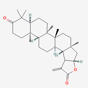 molecular formula C30H44O3 B1677086 3-Oxolup-20(29)-en-30,21alpha-olide CAS No. 138913-61-8