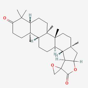 molecular formula C30H44O4 B1677087 20,29-Epoxy-3-oxolupan-30,21alpha-olide CAS No. 138913-62-9