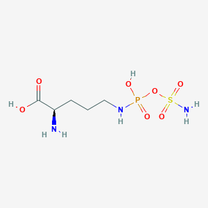 B1677107 (2R)-2-amino-5-[[hydroxy(sulfamoyloxy)phosphoryl]amino]pentanoic acid CAS No. 65370-68-5