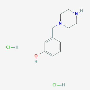 molecular formula C11H18Cl2N2O B1677111 3-(哌嗪-1-基甲基)苯酚二盐酸盐 CAS No. 500013-37-6