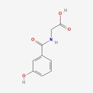 molecular formula C9H9NO4 B1677112 3-Hydroxyhippuric acid CAS No. 1637-75-8