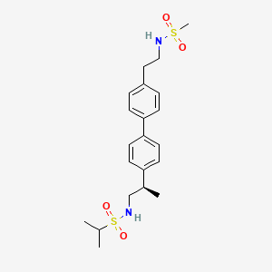 molecular formula C21H30N2O4S2 B1677121 Mibampator CAS No. 375345-95-2
