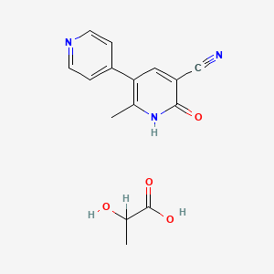 molecular formula C15H15N3O4 B1677137 Milrinone lactate CAS No. 100286-97-3