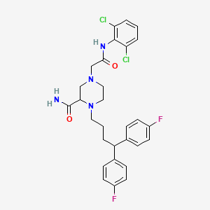 molecular formula C29H30Cl2F2N4O2 B1677149 Mioflazine CAS No. 79467-23-5