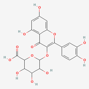molecular formula C21H18O13 B1677153 6-(2-(3,4-Dihydroxyphenyl)-5,7-Dihydroxy-4-Oxochromen-3-Yl)Oxy-3,4,5-Trihydroxyoxane-2-Carboxylic Acid CAS No. 22688-79-5
