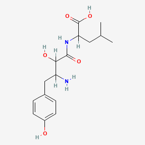 molecular formula C16H24N2O5 B1677191 2-[[3-Amino-2-hydroxy-4-(4-hydroxyphenyl)butanoyl]amino]-4-methylpentanoic acid CAS No. 70267-76-4