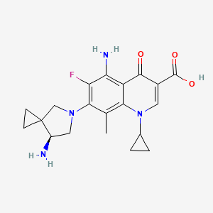 molecular formula C20H23FN4O3 B1677198 Olamufloxacin CAS No. 167887-97-0