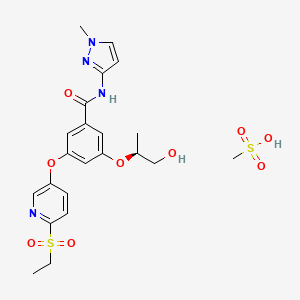 molecular formula C22H28N4O9S2 B1677240 MK-0941 mesylate CAS No. 1137916-97-2
